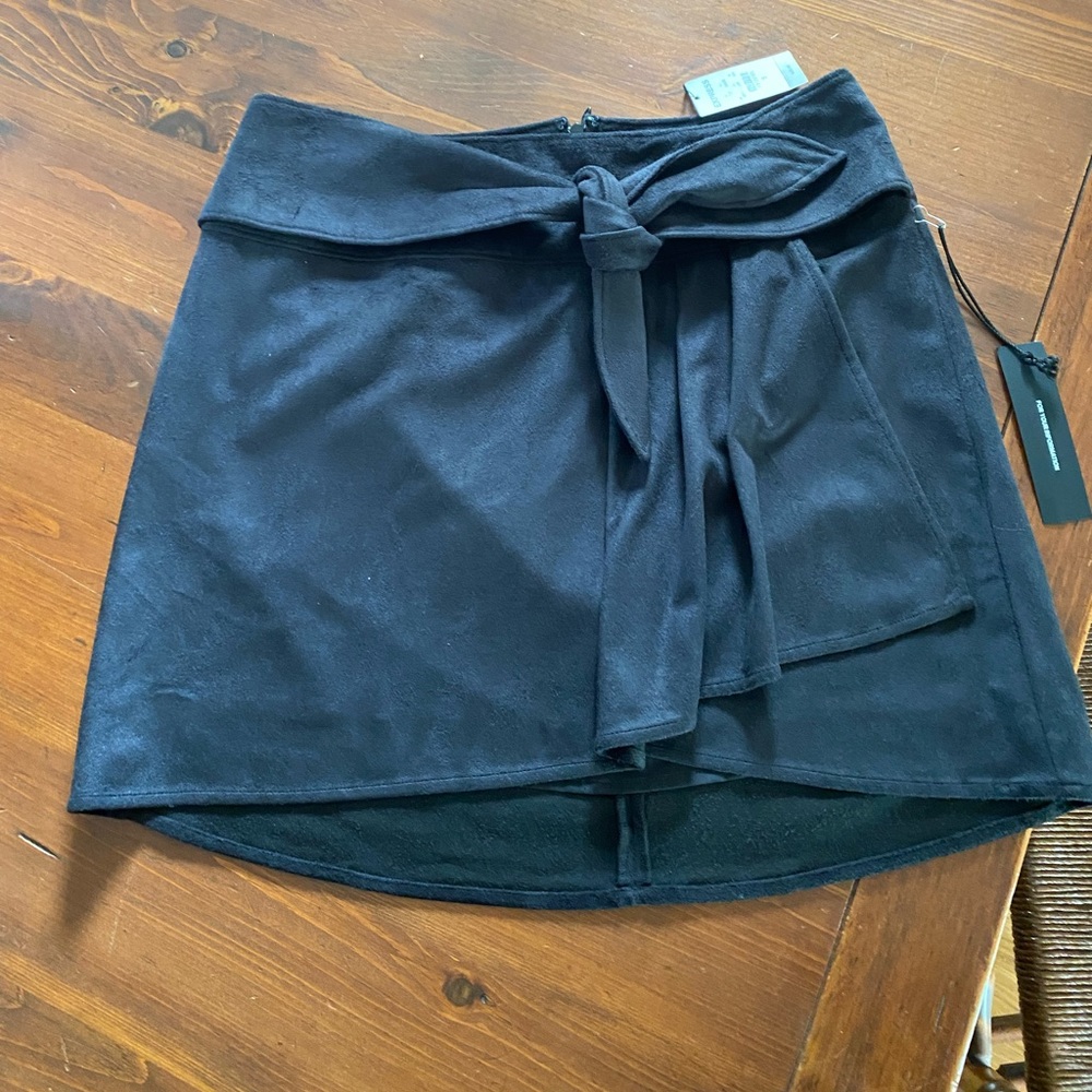 Express Velvet Blue mini skirt